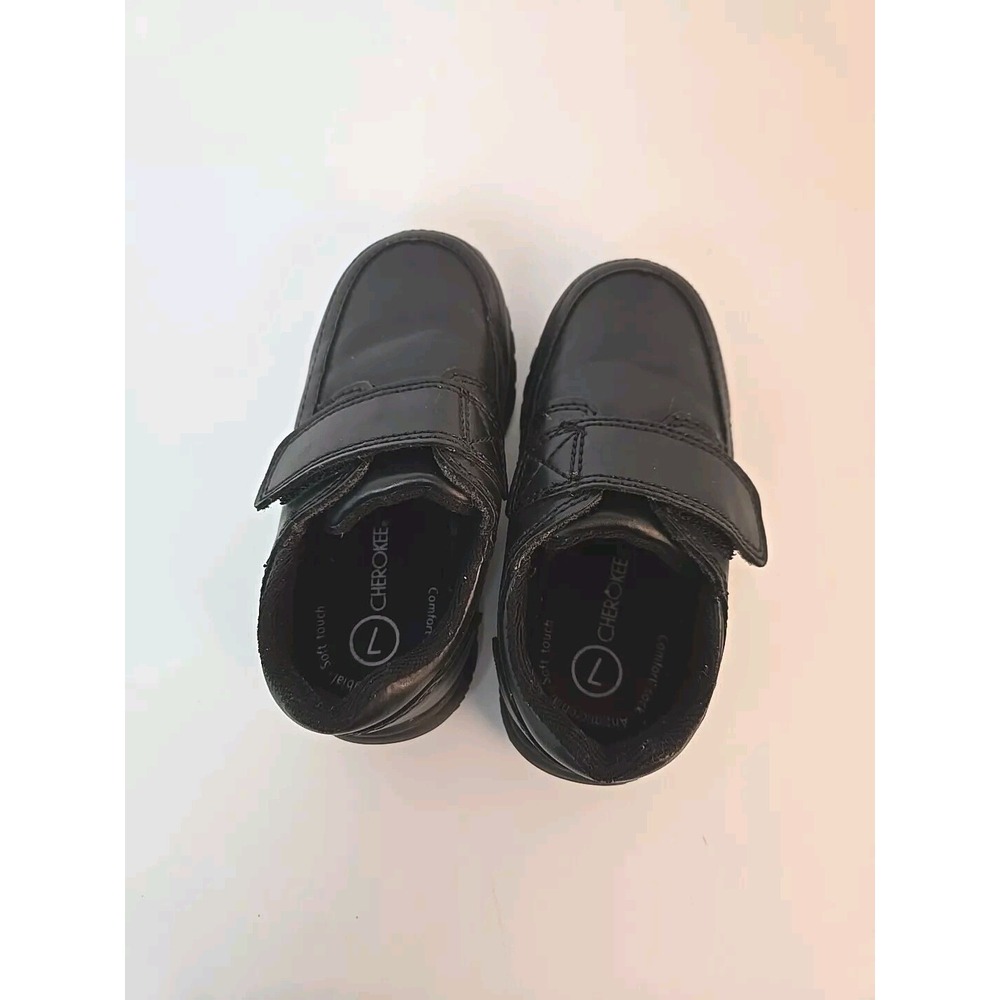 Cherokee Toddler Boys Dudley Black Straps Shoes Sz 7 Oxford - Picture 6 of 8